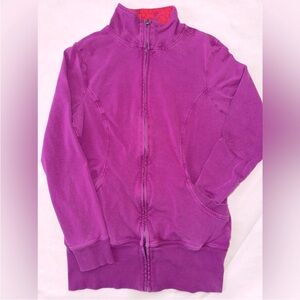 Old Navy Active Full-Zip Jacket Purple Fuchsia Magenta Mock Neck Small